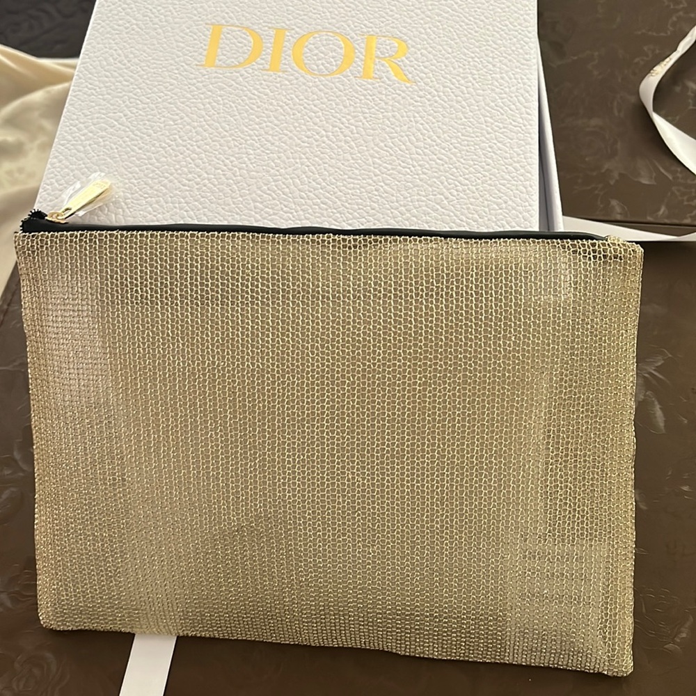 Gorgeous Gold Authentic Dior Pouch/Clutch